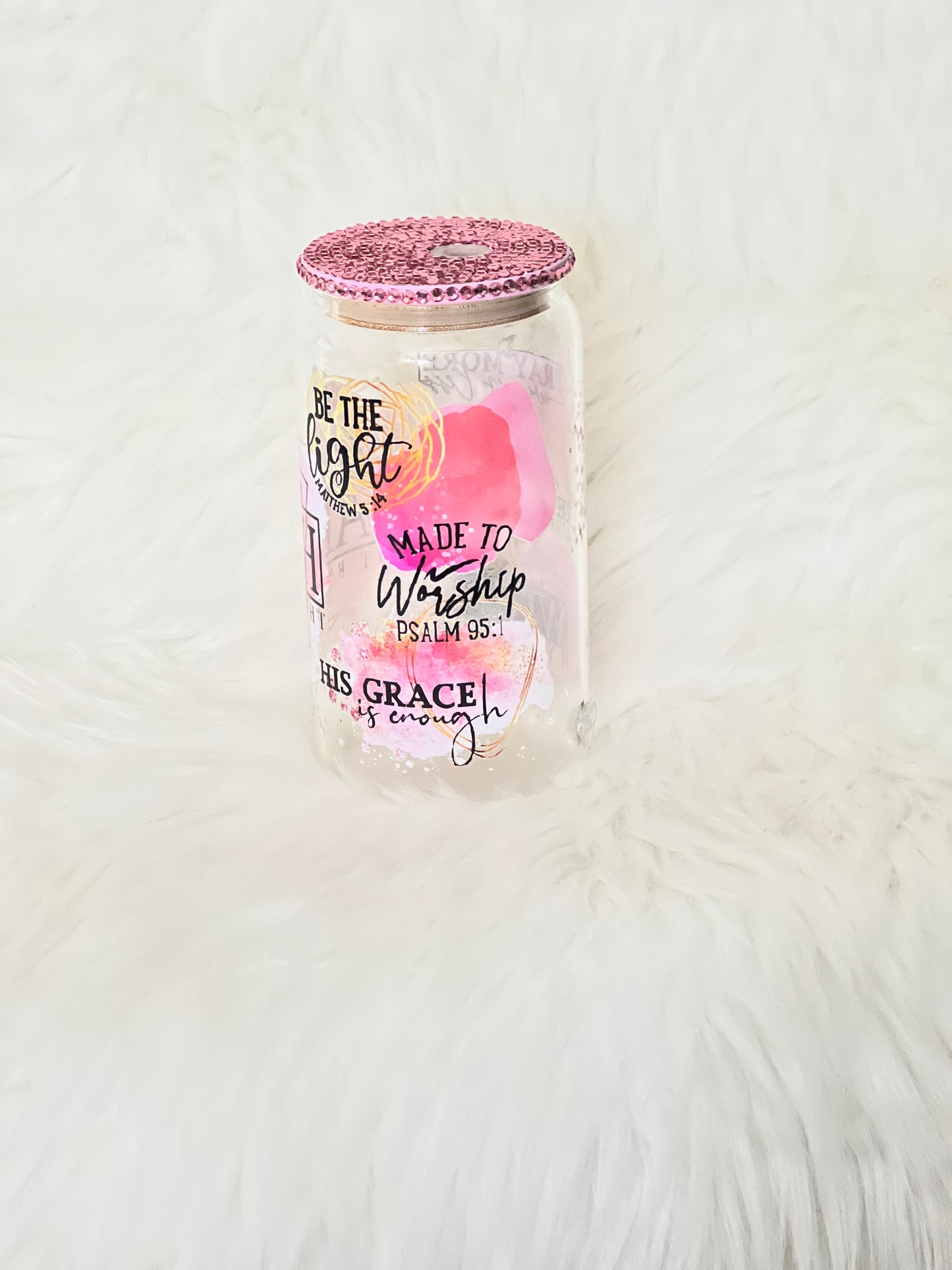 Walking By Faith Glass 16oz Cup