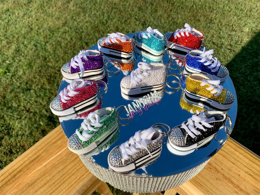 Bling Rhinestone Mini Shoe Keychain