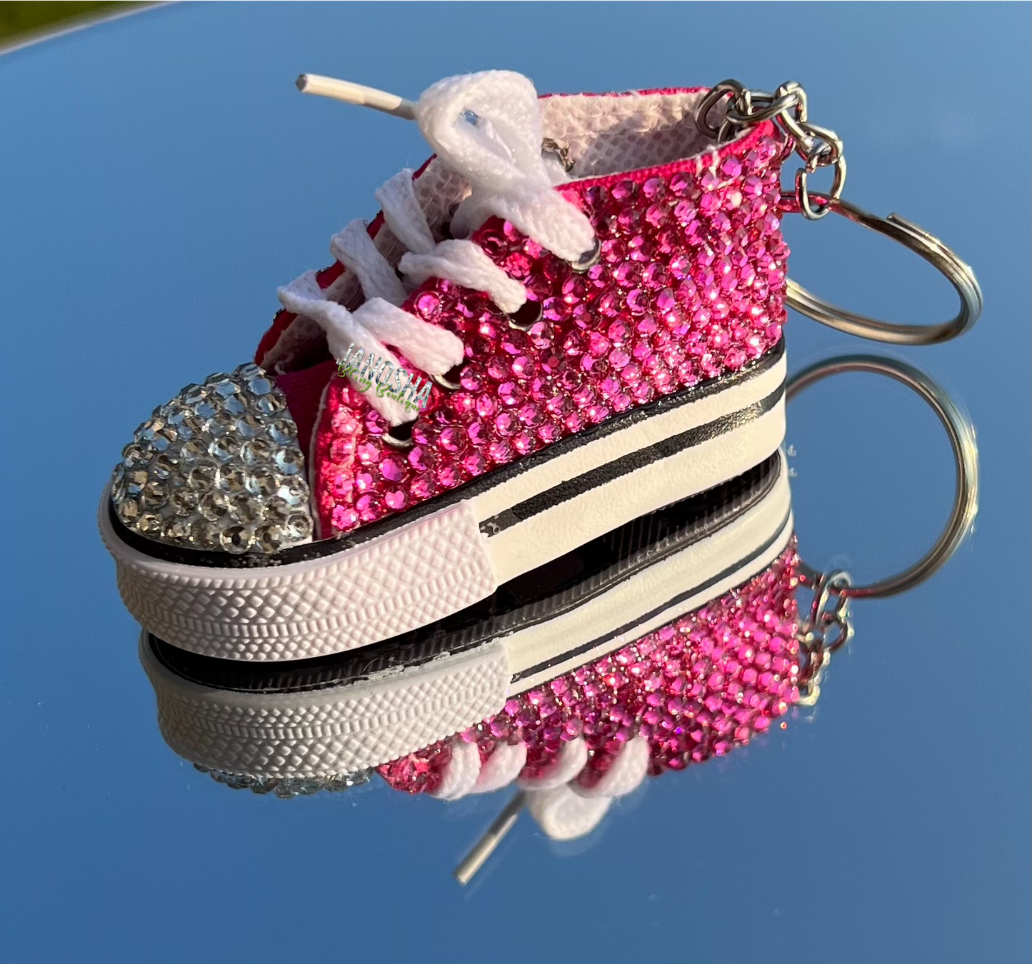 Bling Rhinestone Mini Shoe Keychain