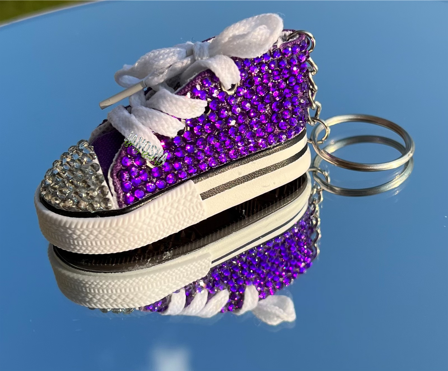 Bling Rhinestone Mini Shoe Keychain