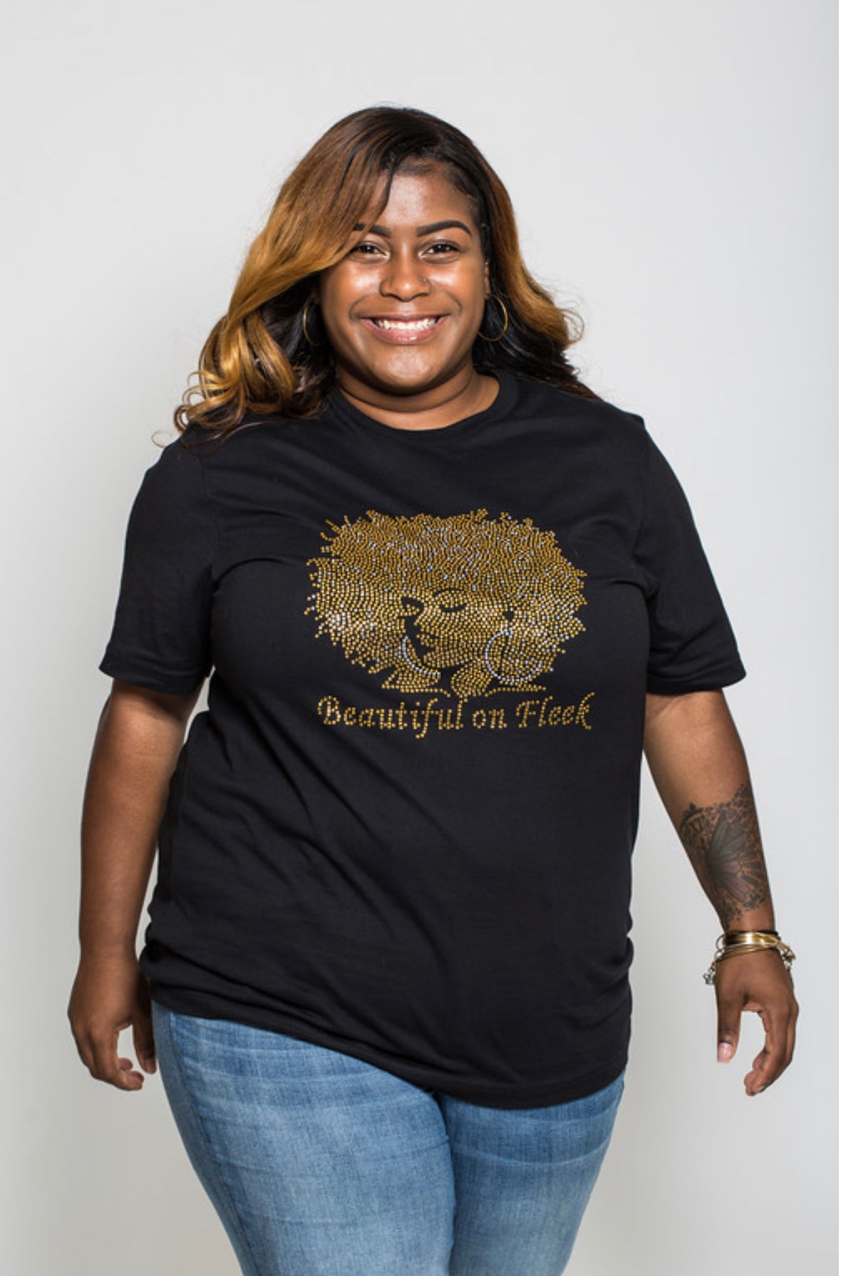 Beautiful On Fleek Bling Tee