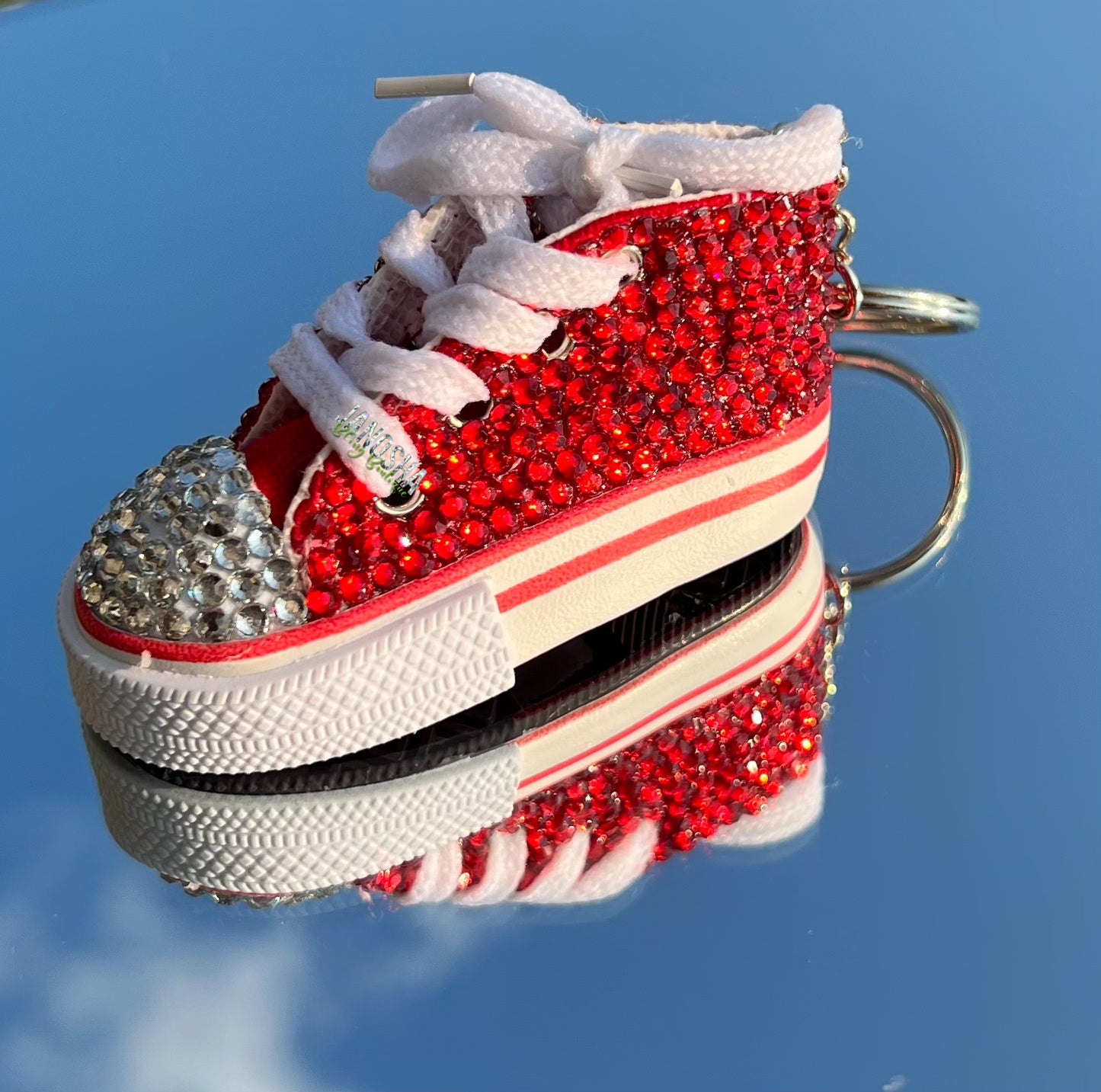 Bling Rhinestone Mini Shoe Keychain