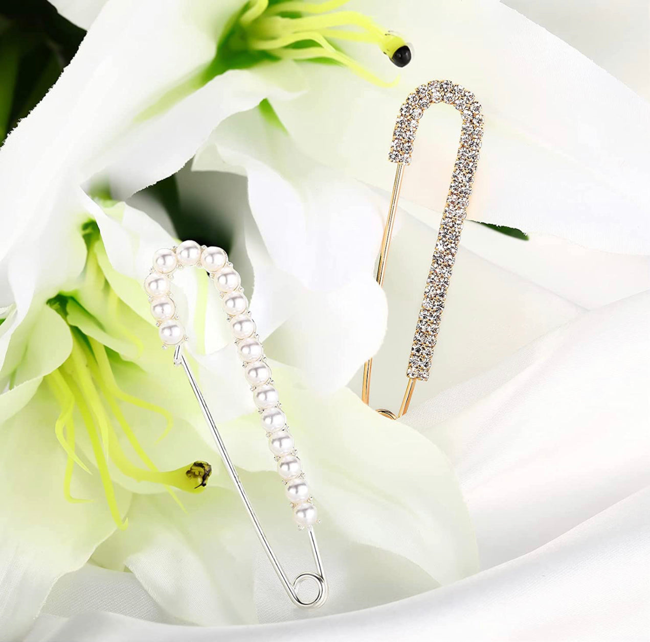 Bling And Pearl Brooch