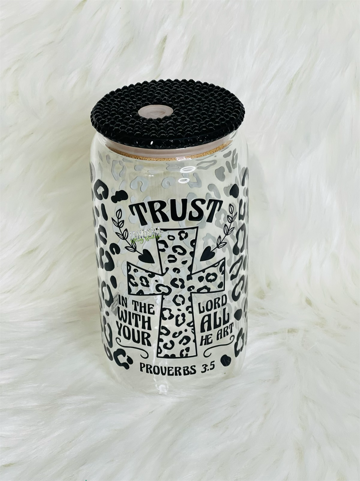 Trust in the Lord 16oz Glass Can Tumbler