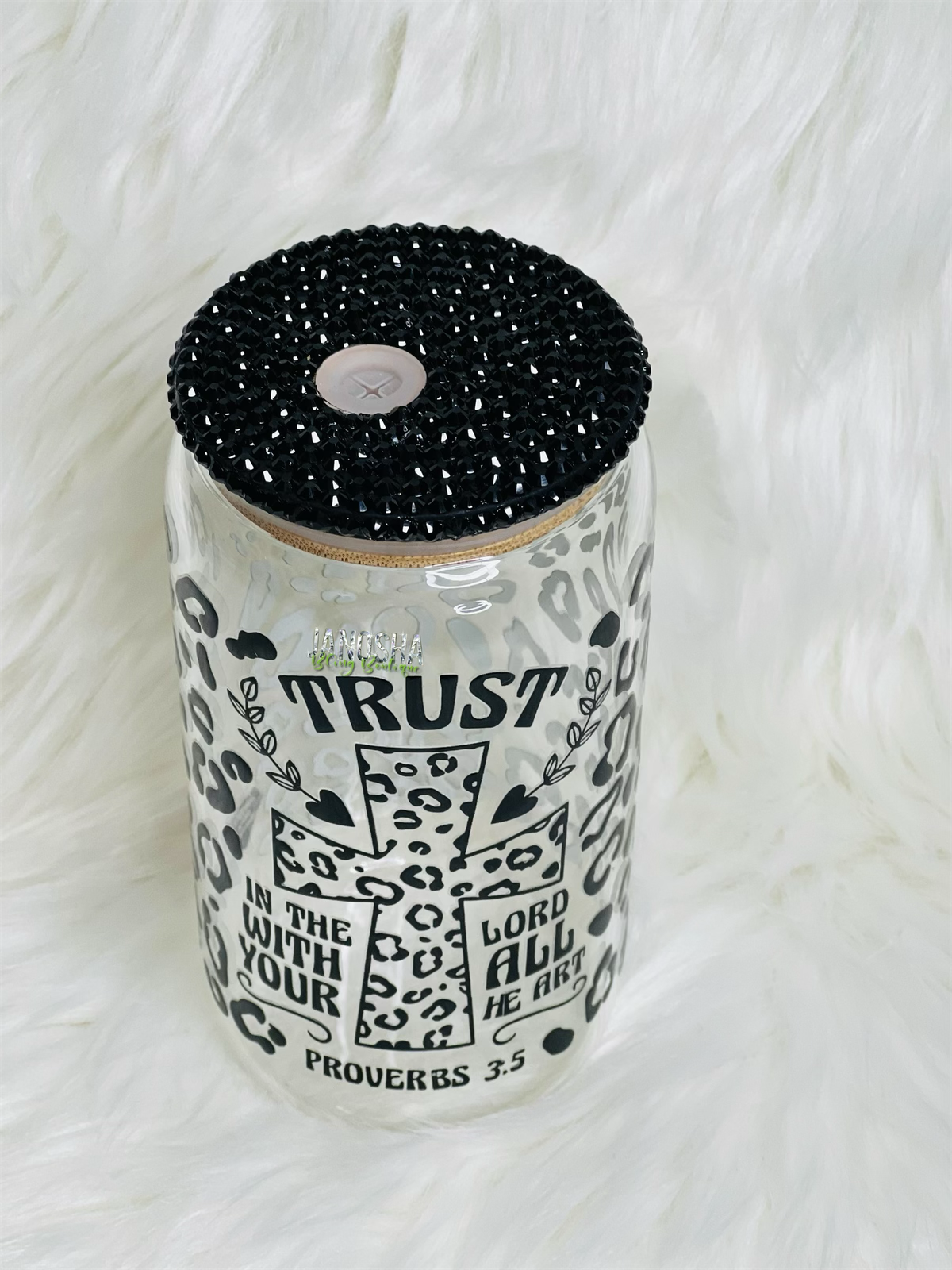 Trust in the Lord 16oz Glass Can Tumbler
