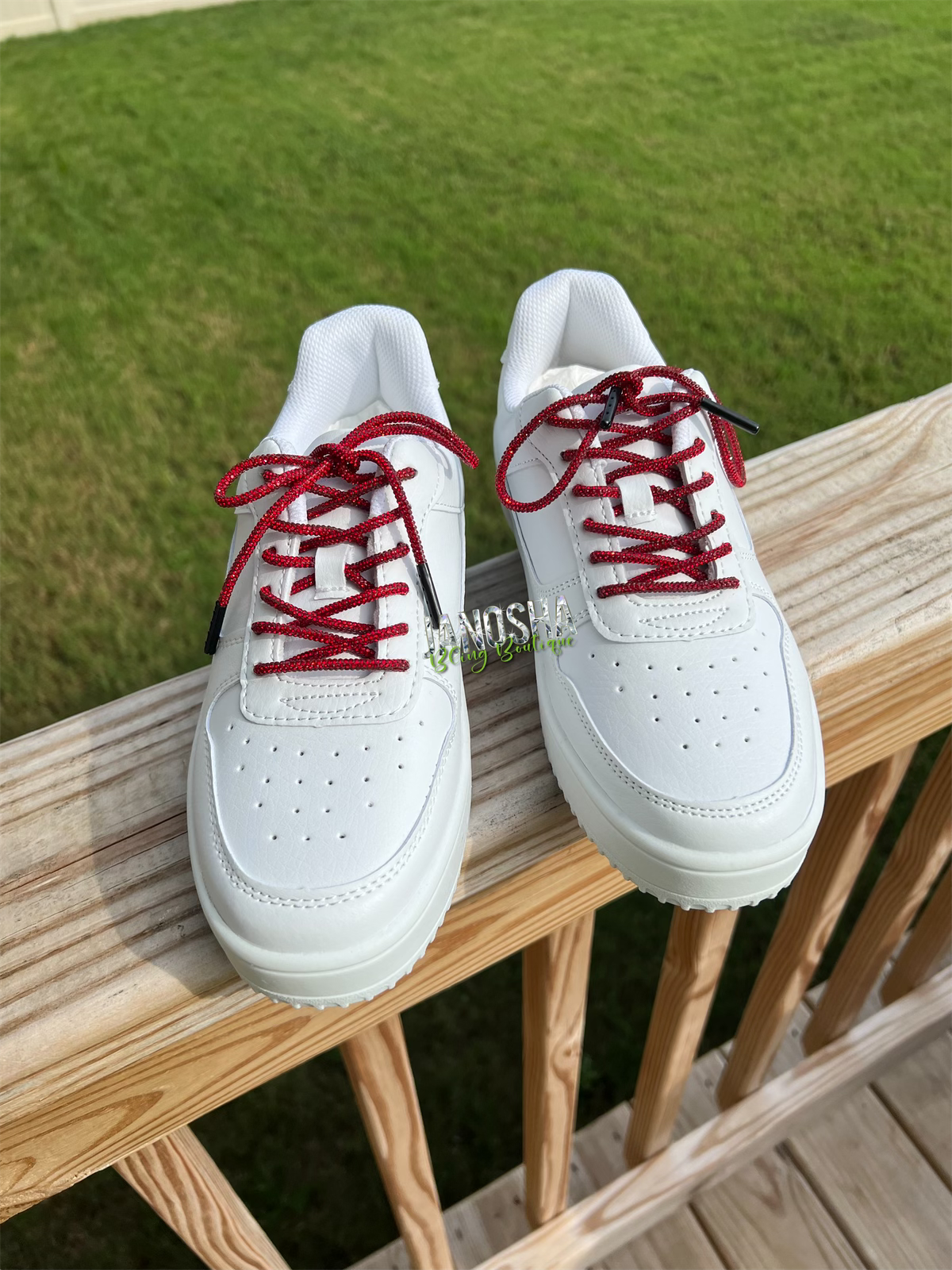 White leather 2025 shoe strings